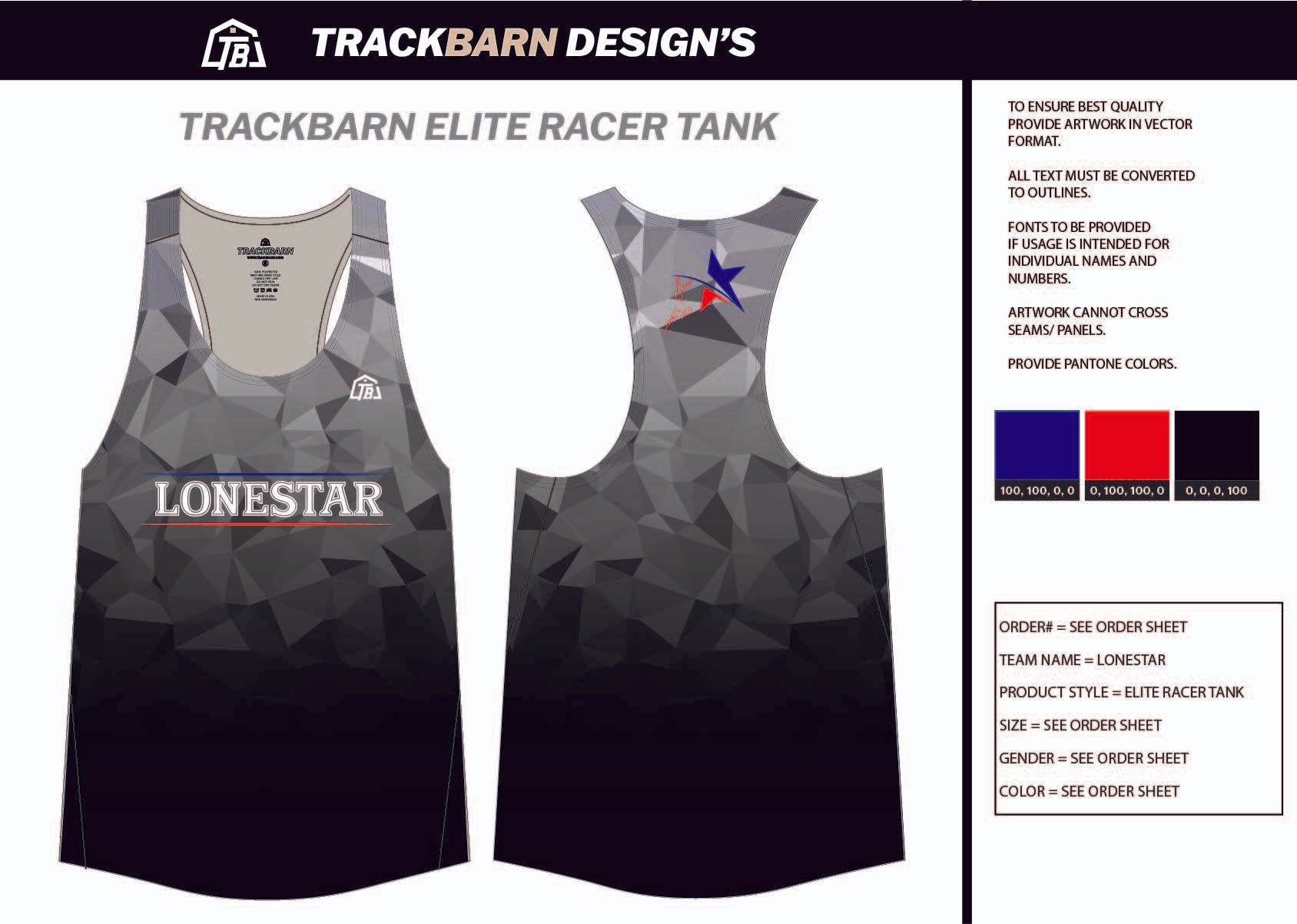 Lonestar - PV - Youth Track Singlet - TrackBarn