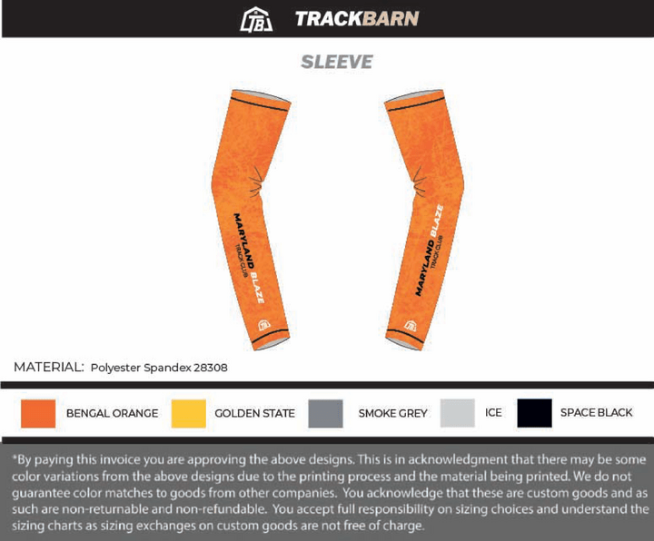 Maryland Blaze - Adult Sleeve (567) - TrackBarn