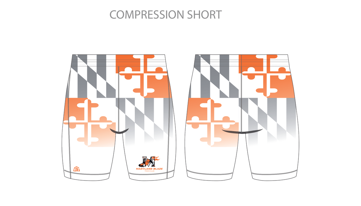 Maryland Blaze - Boys Compression Shorts - White (501) - TrackBarn