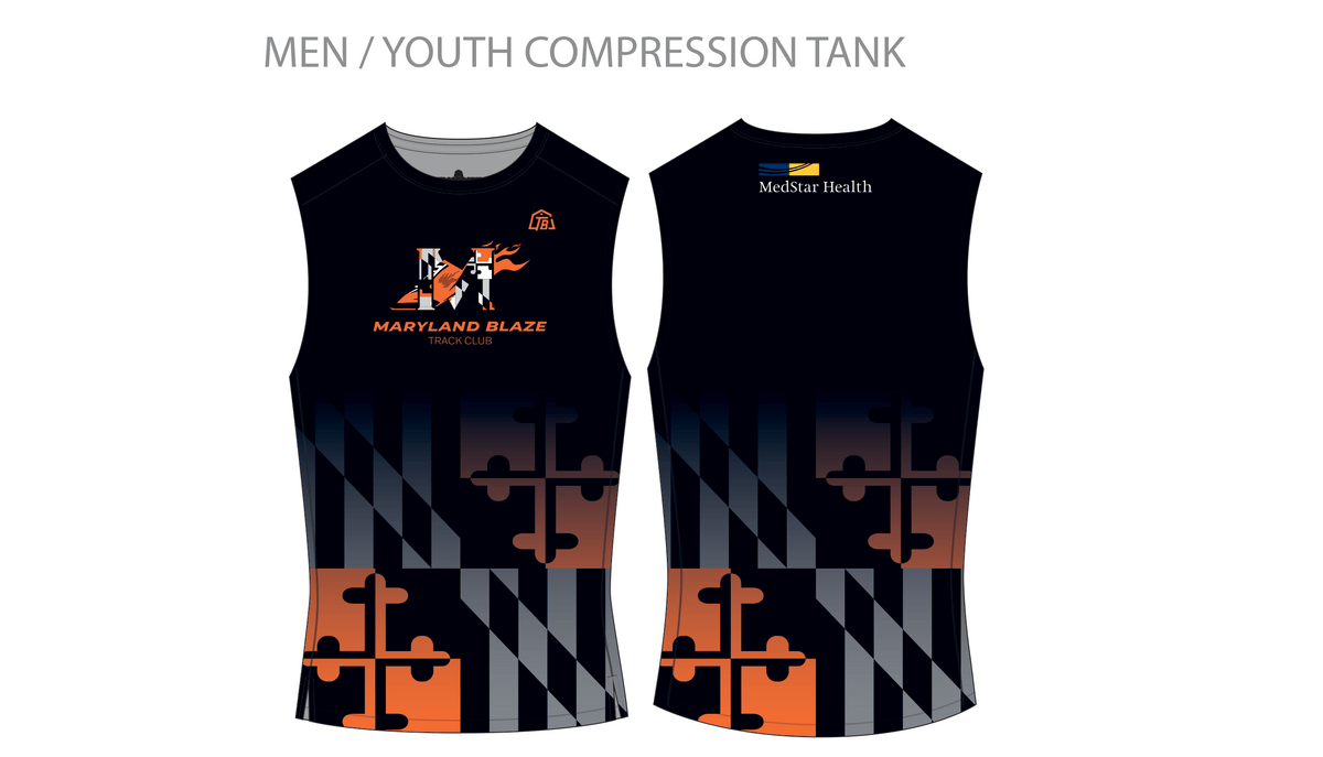 Maryland Blaze - Boys Compression Tank - Black (534) - TrackBarn