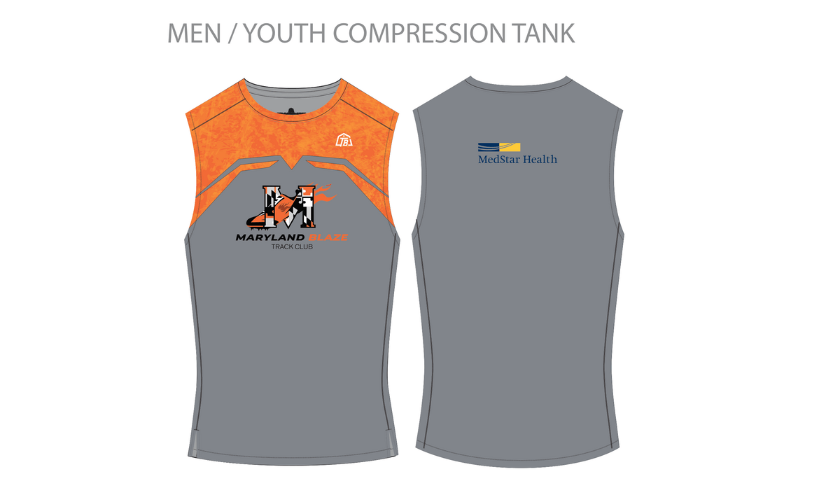 Maryland Blaze - Boys Compression Tank - Grey (535) - TrackBarn