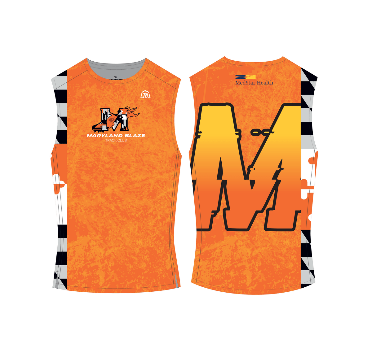 Maryland Blaze - Boys Compression Tank - Orange (495) - TrackBarn