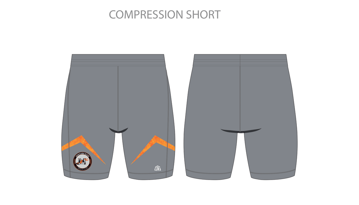 Maryland Blaze - Girls Compression Shorts - Grey (503) - TrackBarn