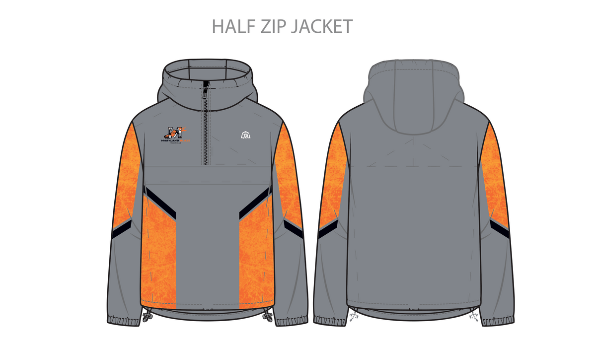 Maryland Blaze - Men Half Zip Jacket - Grey (551) - TrackBarn