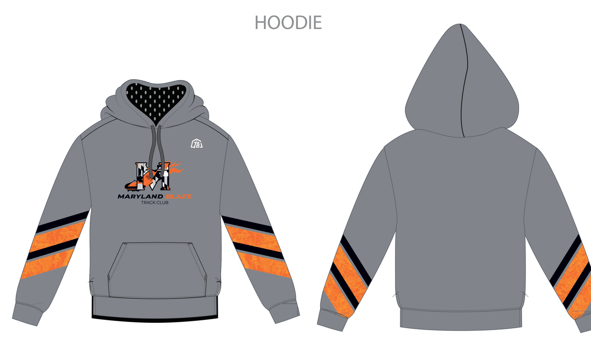 Maryland Blaze - Men Hoodie - Grey (541) - TrackBarn