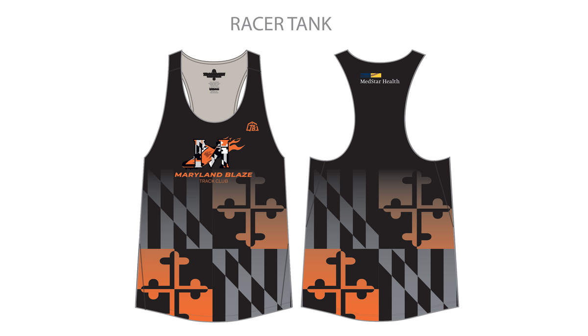 Maryland Blaze - Men Racer Tank - Black (532) - TrackBarn