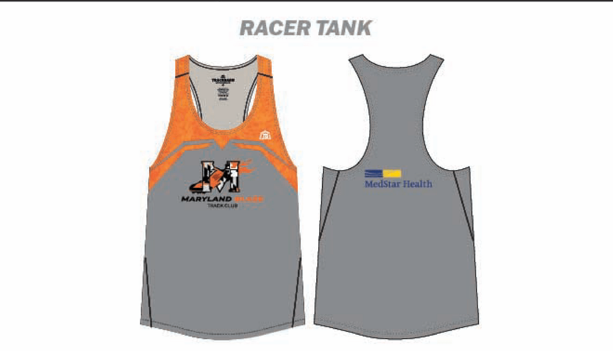 Maryland Blaze - Men Racer Tank - Grey (569) - TrackBarn