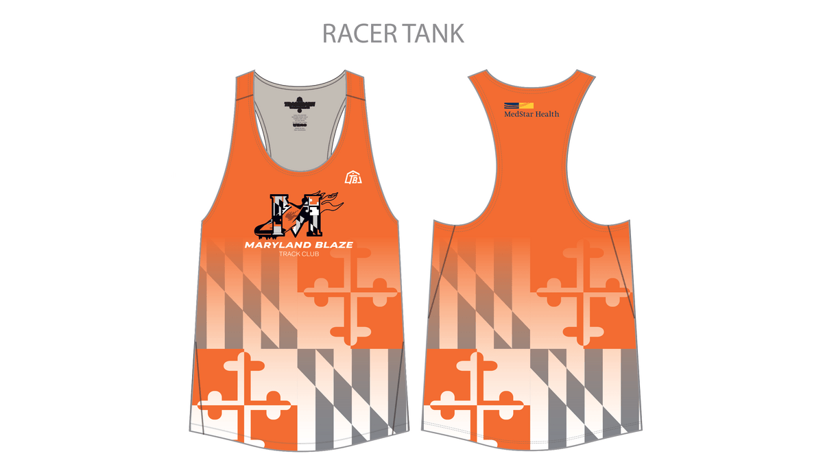 Maryland Blaze - Men Racer Tank - Orange (519) - TrackBarn