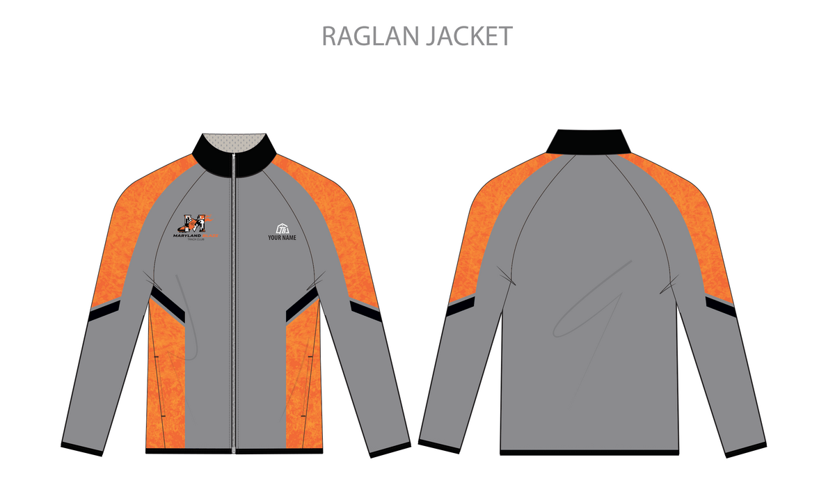 Maryland Blaze - Men Raglan Jacket - Grey (550) - TrackBarn
