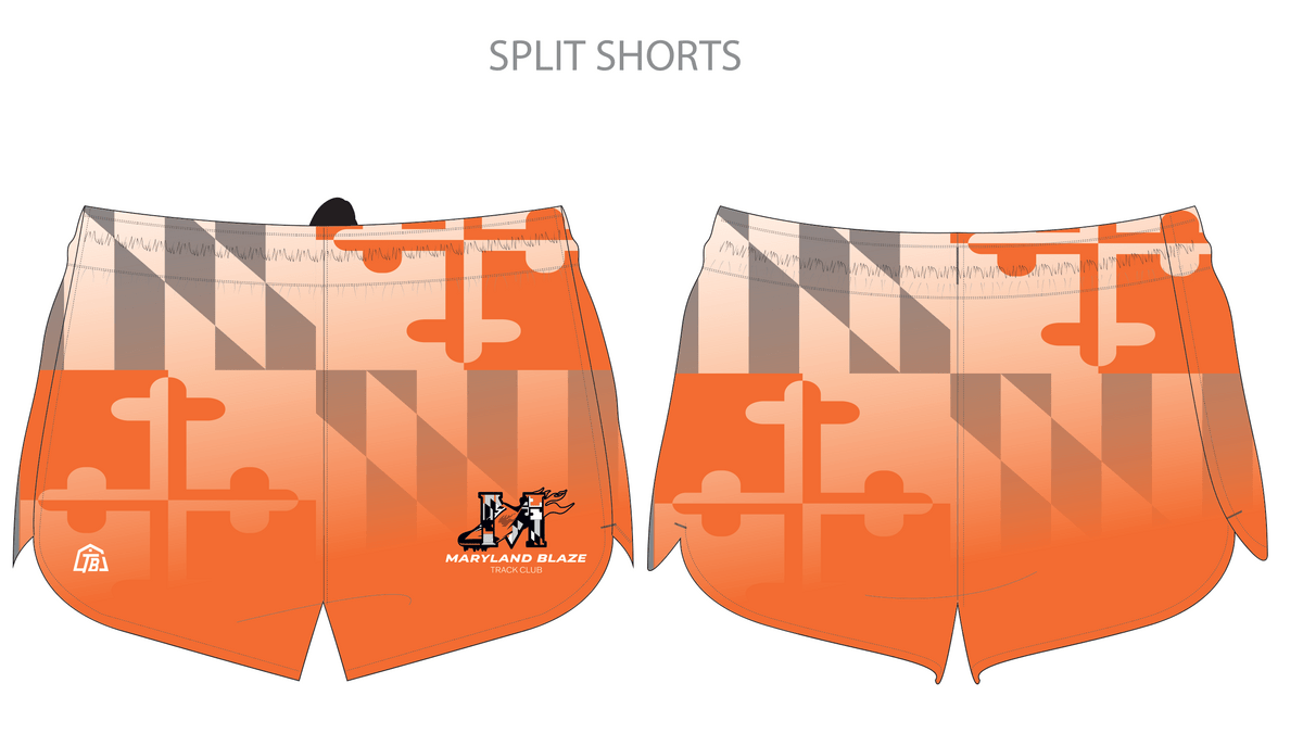 Maryland Blaze - Men Split Shorts - Orange (505) - TrackBarn