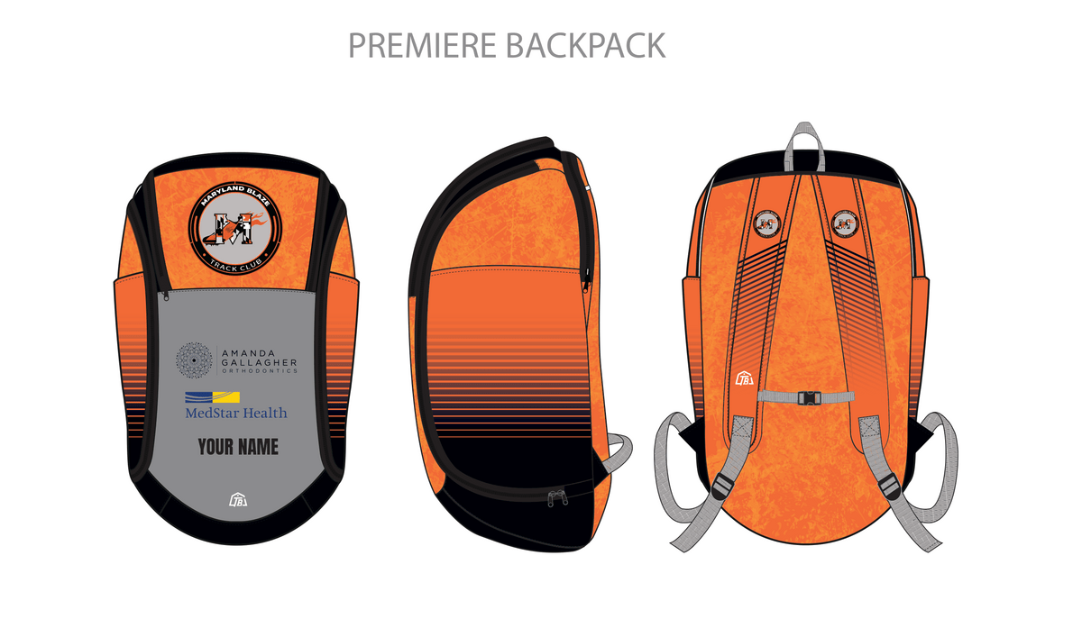 Maryland Blaze - Premiere Backpack - Orange (565) - TrackBarn