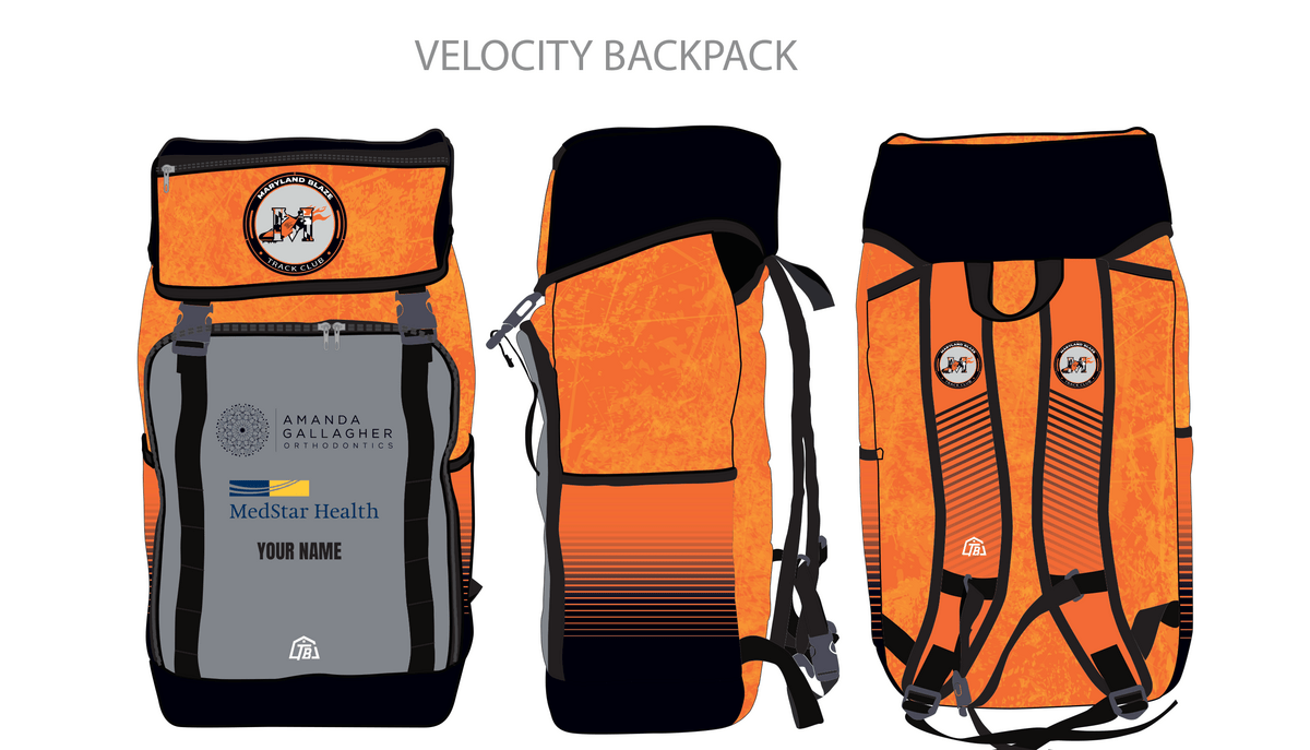 Maryland Blaze - Velocity Backpack - Orange (560) - TrackBarn