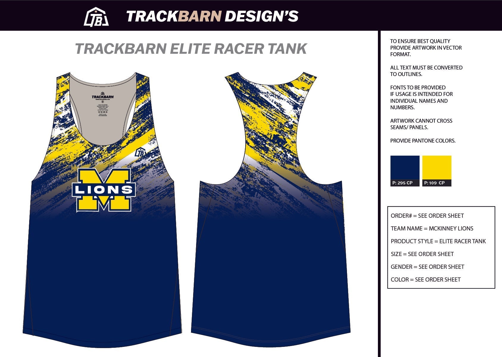 McKinney - Lions - Mens Track Singlet - TrackBarn