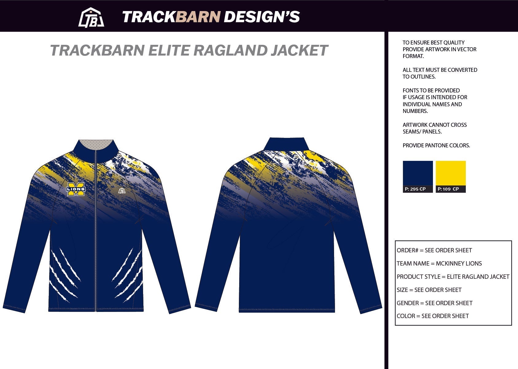 McKinney - Lions - Womens Full Zip Jacket - TrackBarn