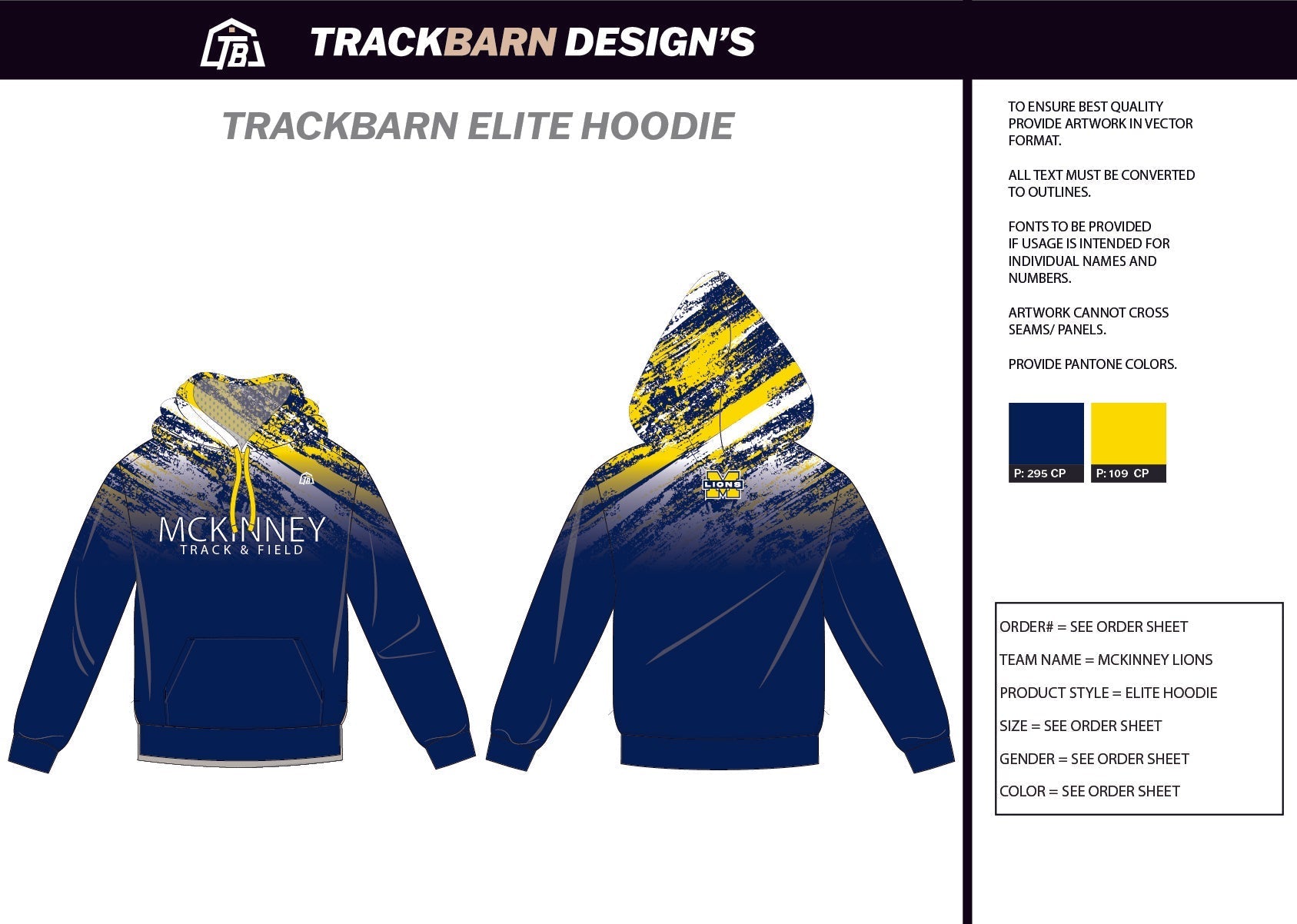 McKinney - Lions - Youth Pullover Hoodie - TrackBarn