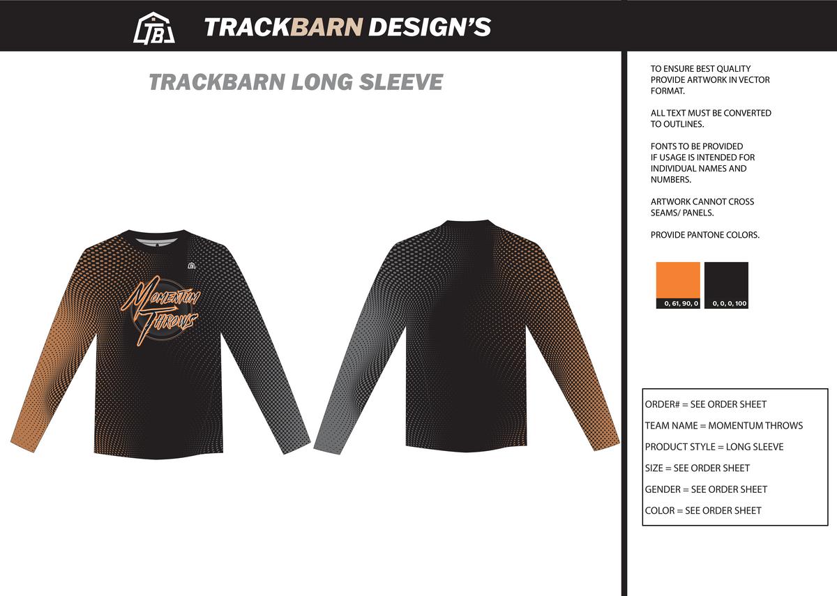 Momentum Throws - Men Stretch Light Long Sleeve - Black - TrackBarn