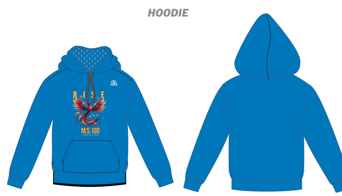 MS 180 RISE of the Phoenix Track Team - Women Long Sleeve Hoodie (1319) - TrackBarn