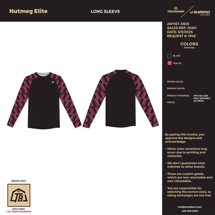 Nutmeg Elite - Men Long Sleeve (2665) - TrackBarn