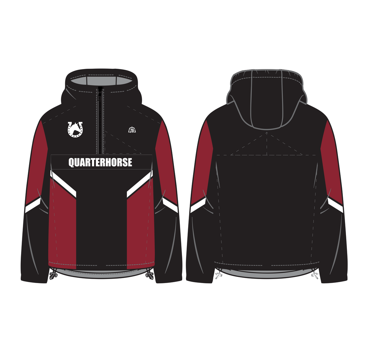 Quarterhorse Track Club - Youth Half Zip Jacket (1236) - TrackBarn