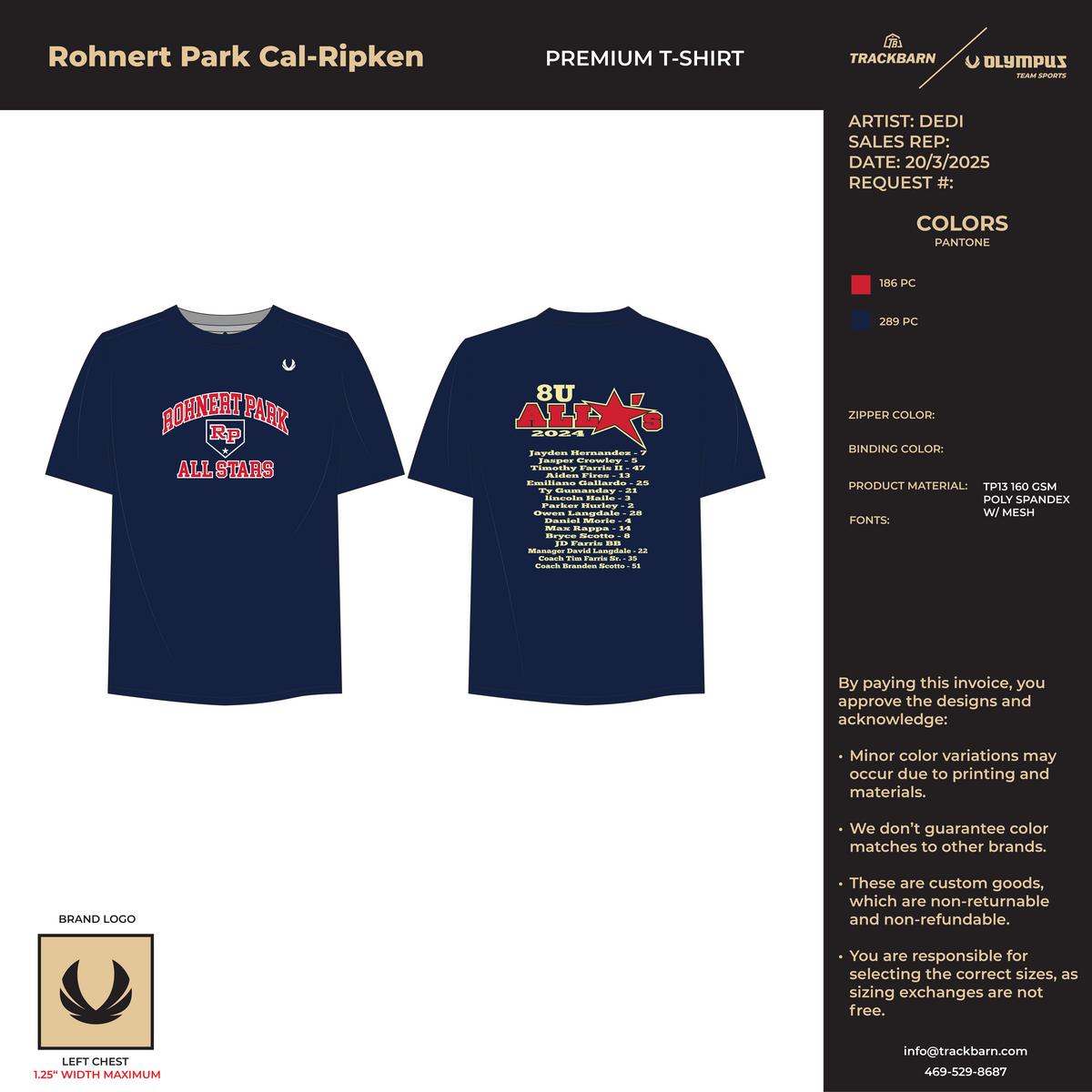 Rohnert Park Cal - Ripken Team Store - T-Shirt - TrackBarn