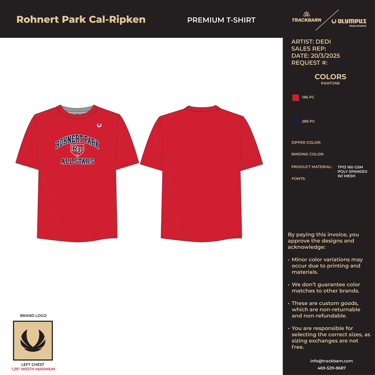 Rohnert Park Cal - Ripken Team Store - T-Shirt - TrackBarn