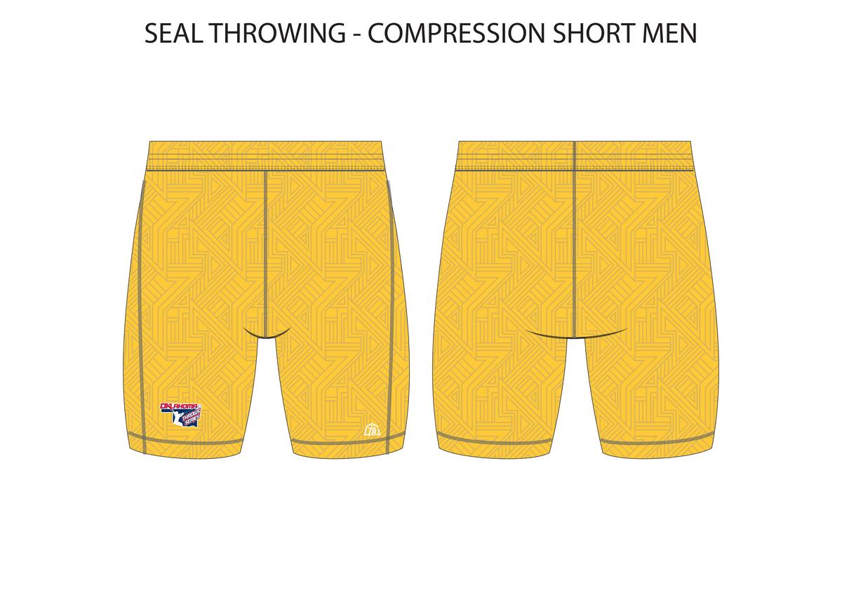 Seal Throwing Club LLC - Men Short Running Tight - Yellow - TrackBarn