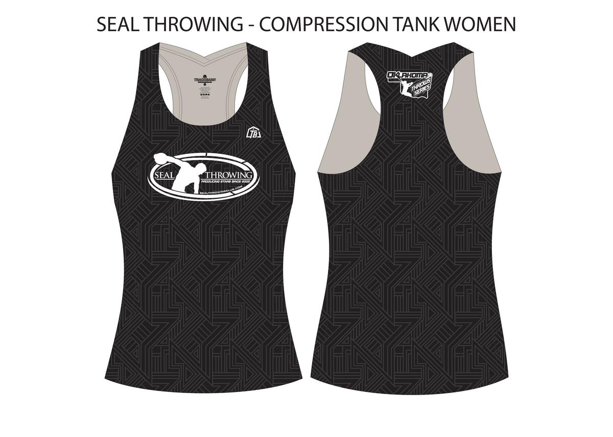 Seal Throwing Club LLC - Women Compression Tank - FT - Black - TrackBarn