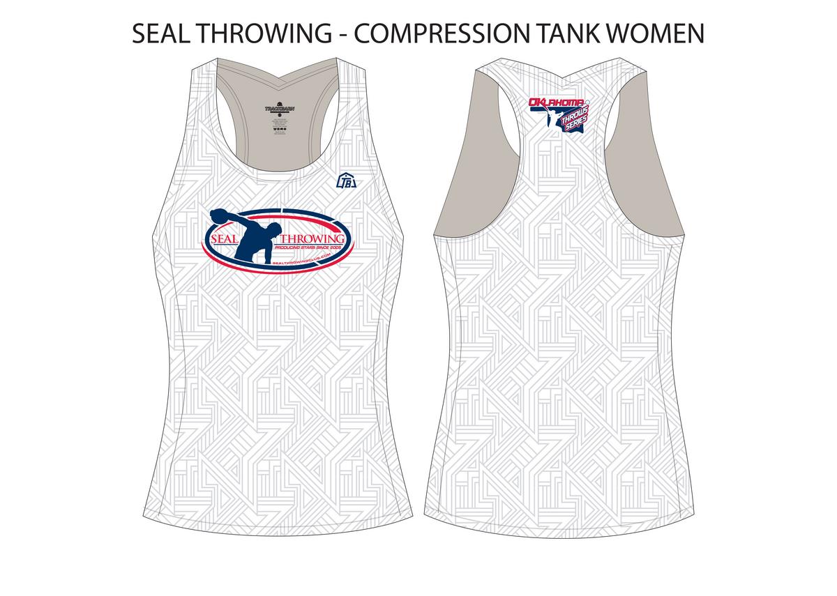Seal Throwing Club LLC - Women Compression Tank - FT - White - TrackBarn