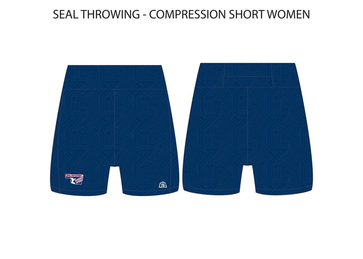 Seal Throwing Club LLC - Women Short Running Tight - Blue - TrackBarn