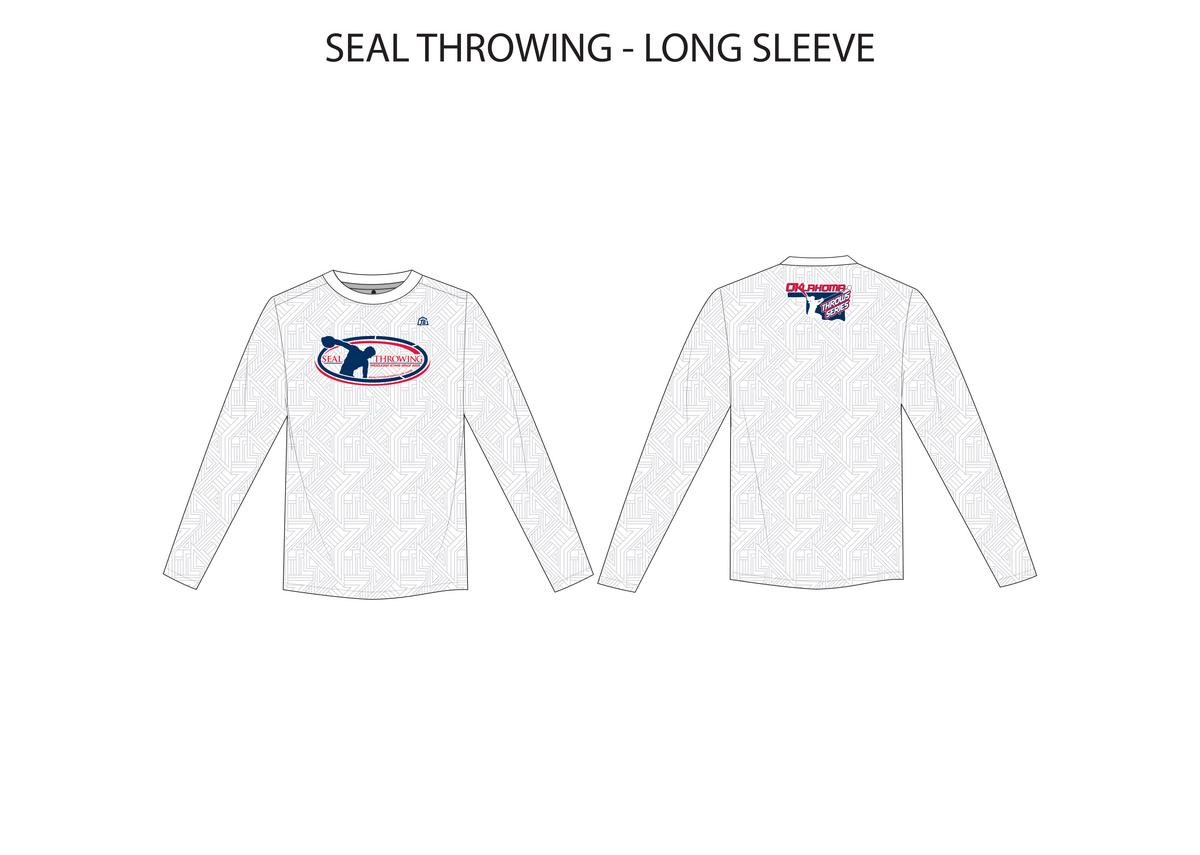 Seal Throwing Club LLC - Youth Long Sleeve - FT - White - TrackBarn