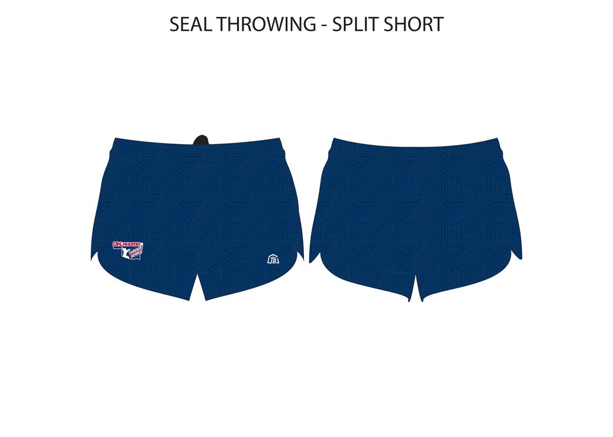 Seal Throwing Club LLC - Youth Split Track Short - Blue - TrackBarn