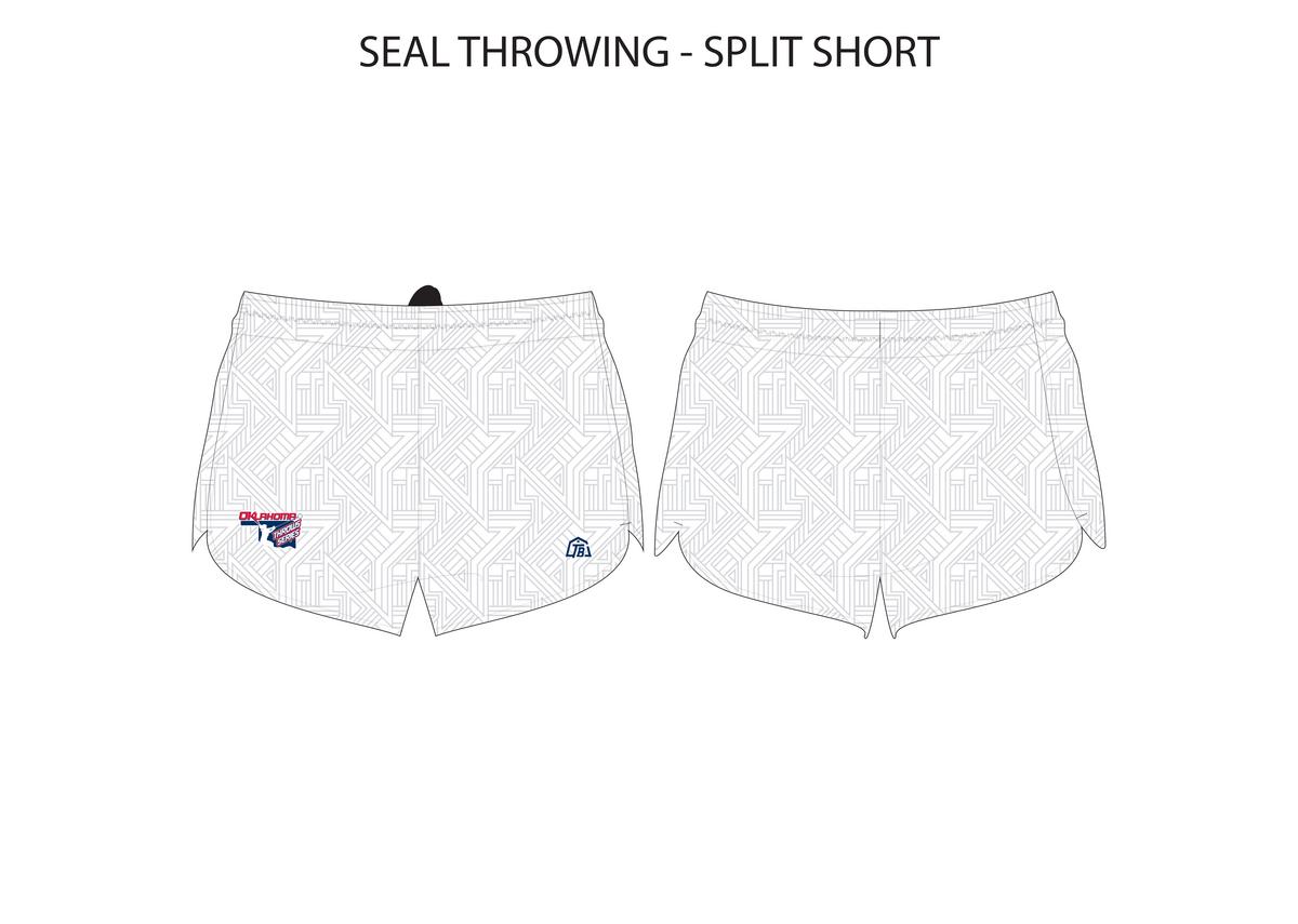 Seal Throwing Club LLC - Youth Split Track Short - White - TrackBarn