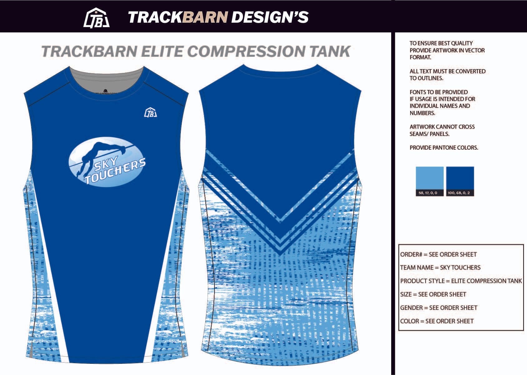 Sky - Touchers - Mens Track Compression Tank - TrackBarn