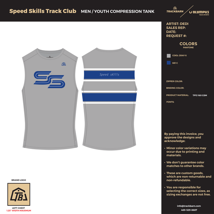Speed Skills Track Club - Boys Compression Tank (2882) - TrackBarn