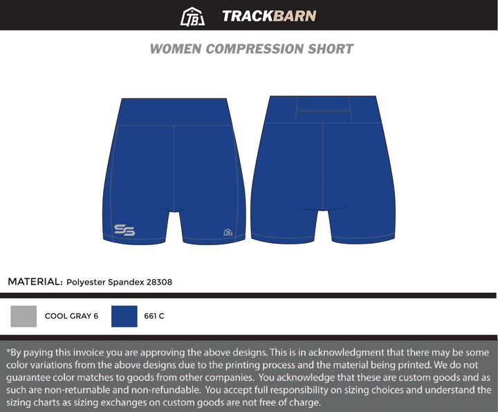 Speed Skills Track Club - Girls Compression Shorts (1519) - TrackBarn