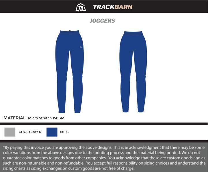 Speed Skills Track Club - Youth Joggers - Blue - TrackBarn
