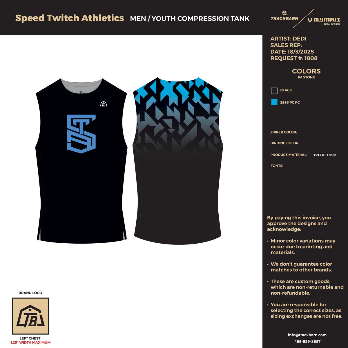 Speed Twitch Athletics - Men Compression Tank - TrackBarn