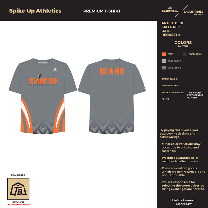 Spike - Up Athletics - Men Performance T-Shirt (1291) - TrackBarn