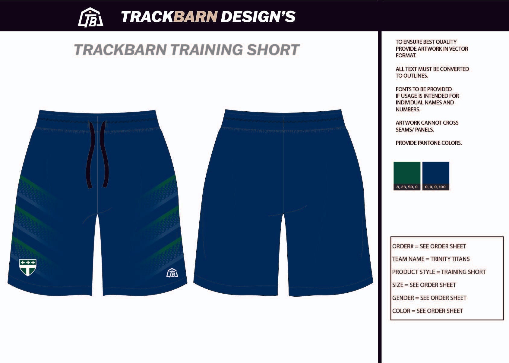 Trinity - Titans - Mens Knit Shorts 9" - TrackBarn