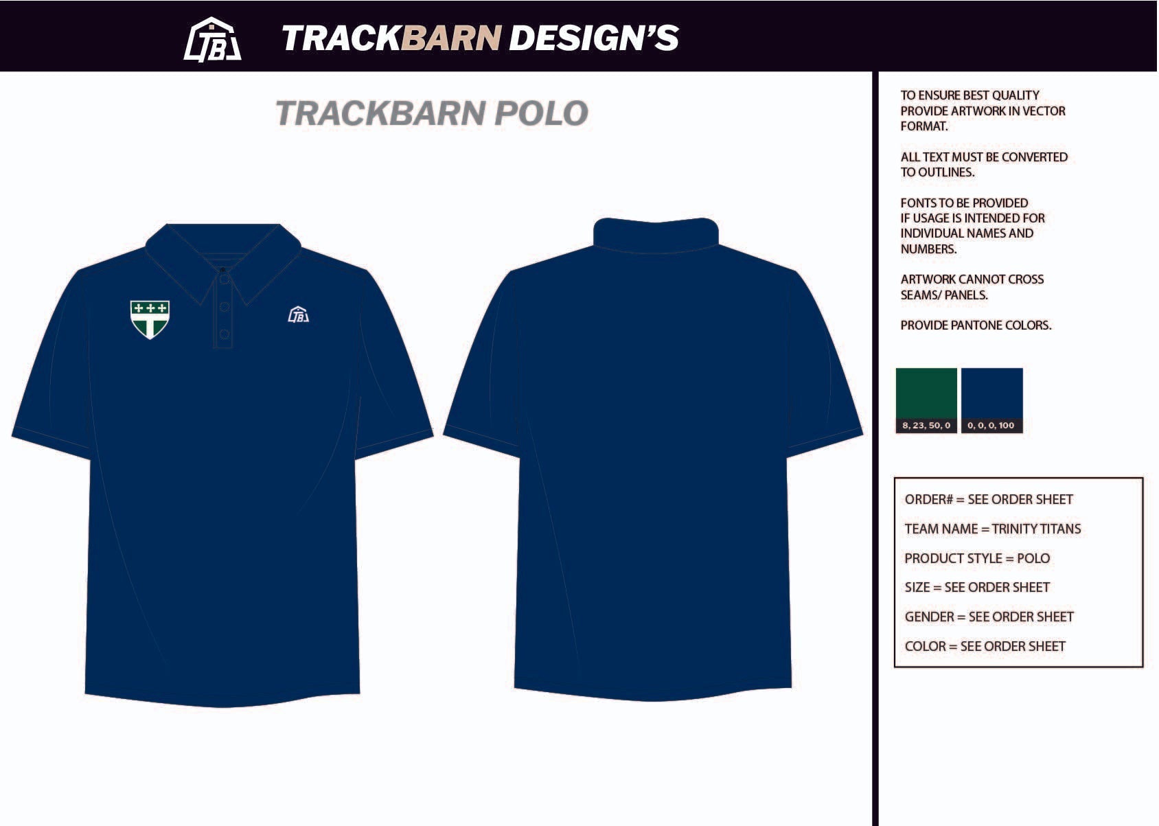 Trinity - Titans - Mens Polo - TrackBarn