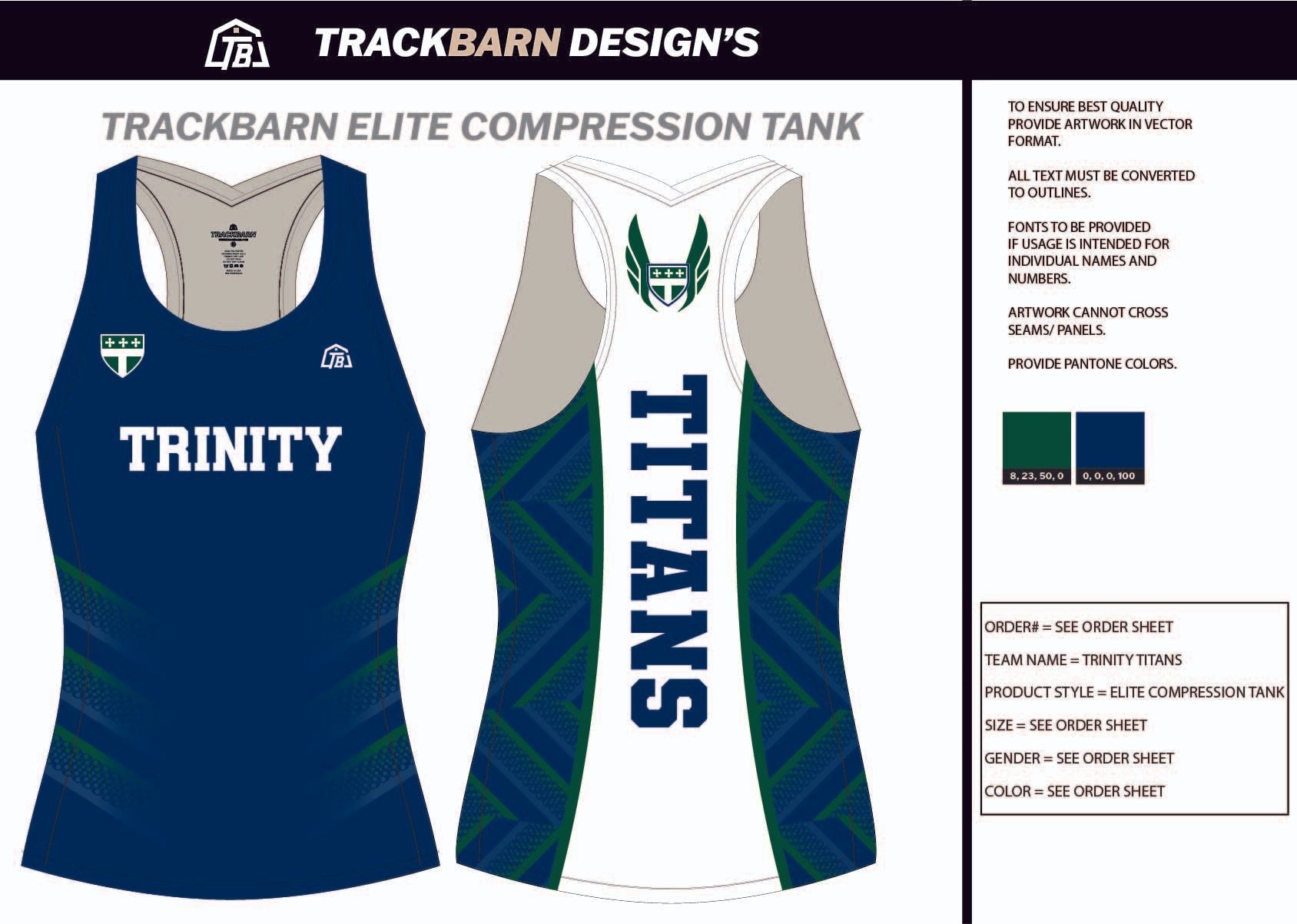 Trinity - Titans - Womens Compression Tank - TrackBarn