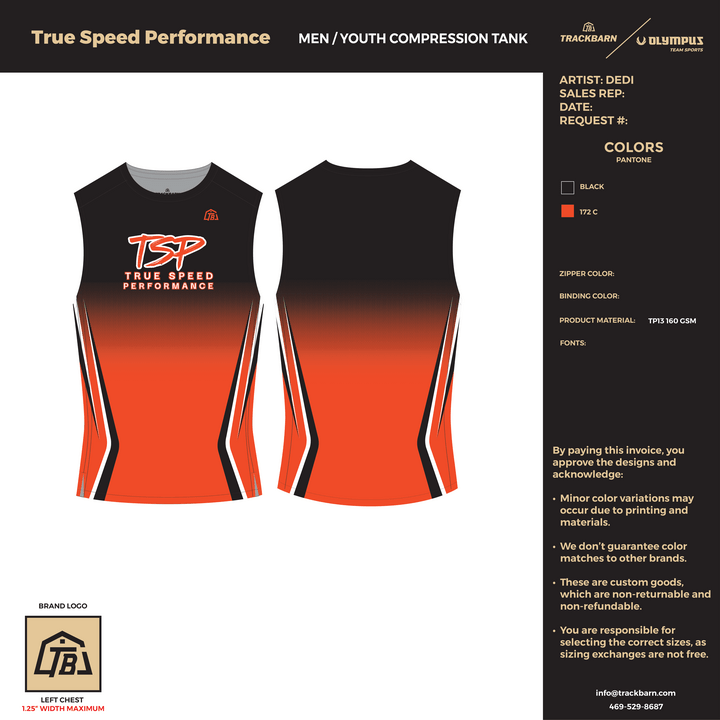 True Speed Performance - Boys Compression Tank (2720) - TrackBarn