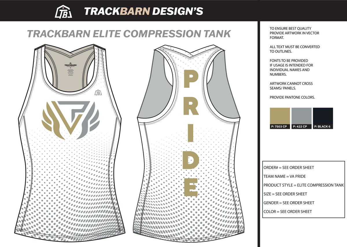 VA Pride - Women Compression Tank - FT - White - TrackBarn
