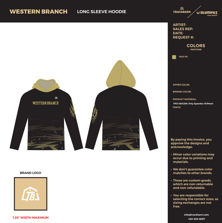 Western Branch - Men Long Sleeve Hoodie (1167) - TrackBarn