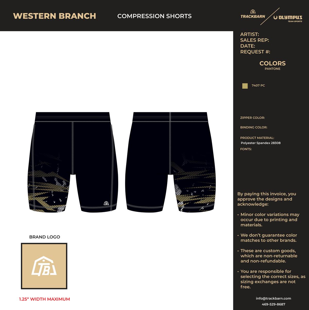 Western Branch - Men Short Running Tight - Black - TrackBarn