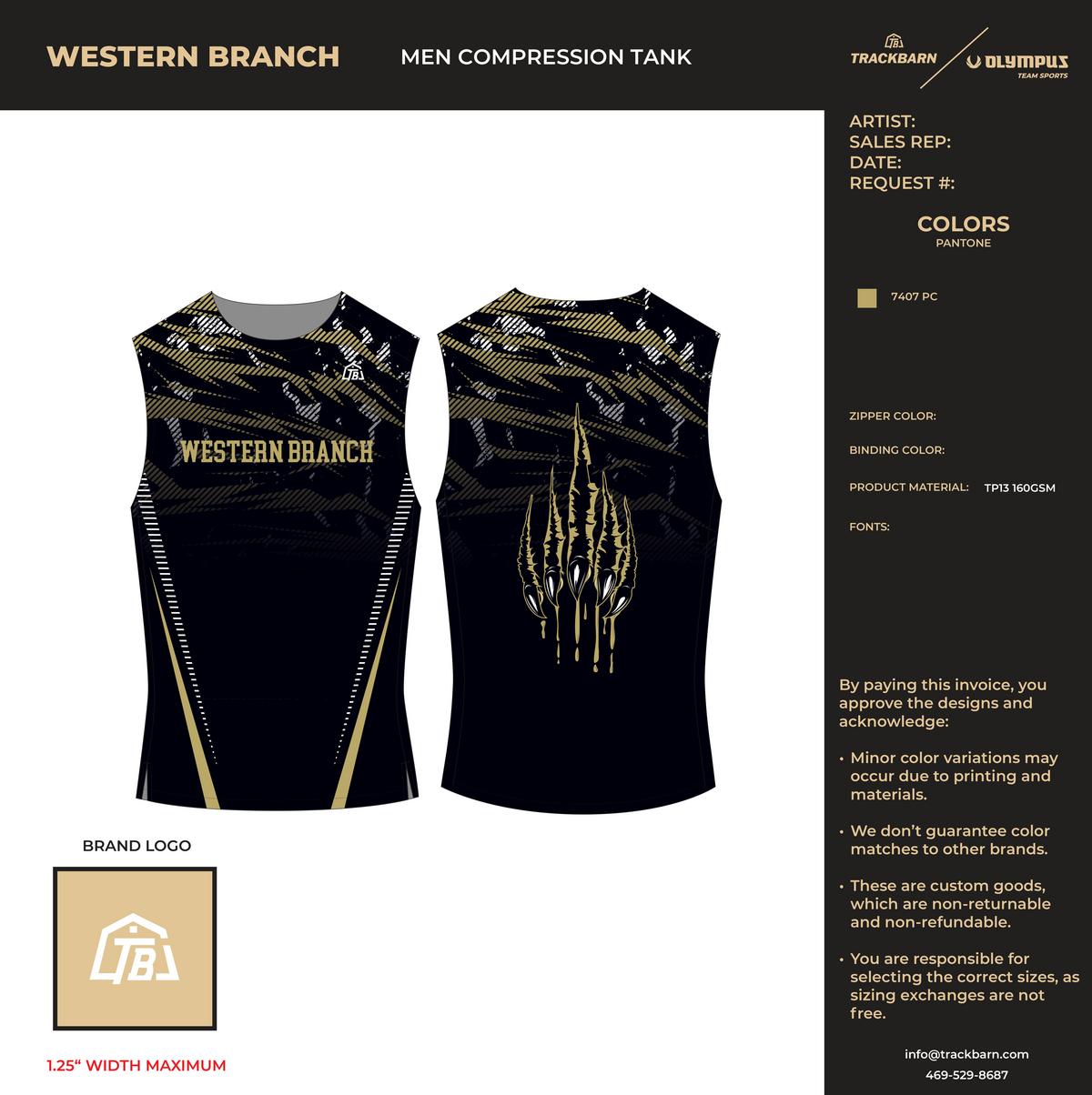 Western Branch - Youth Compression Tank - FT - Black - TrackBarn