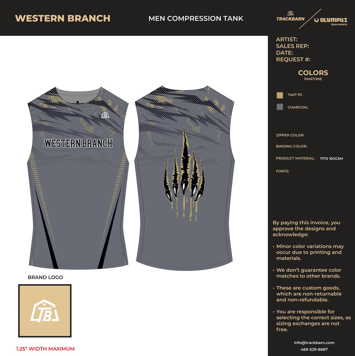 Western Branch - Youth Compression Tank - FT - Charcoal - TrackBarn