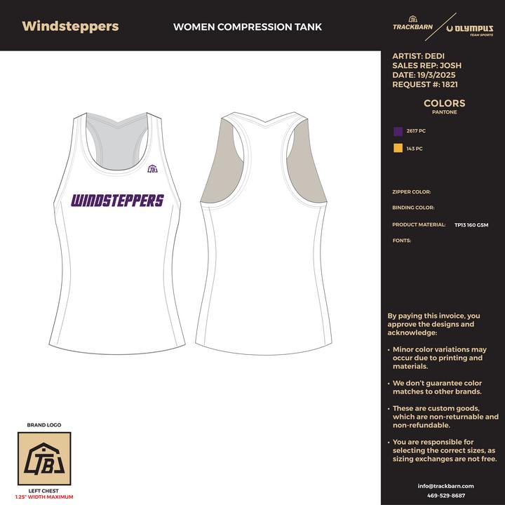 Windsteppers - Women Compression Tank - White - TrackBarn