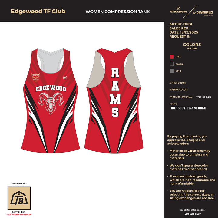 - Women Compression Tank - FT (2919) - TrackBarn