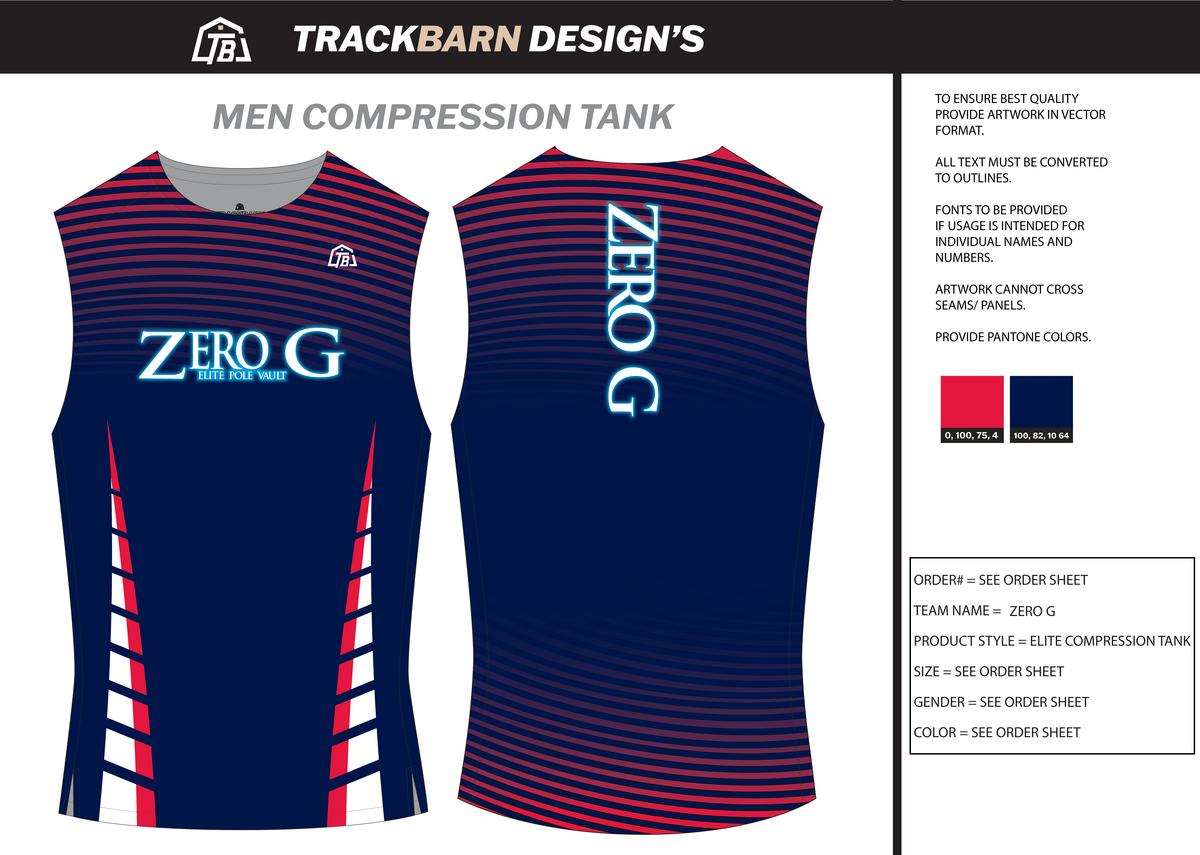 Zero G - Men Compression Tank - FT - Navy - TrackBarn